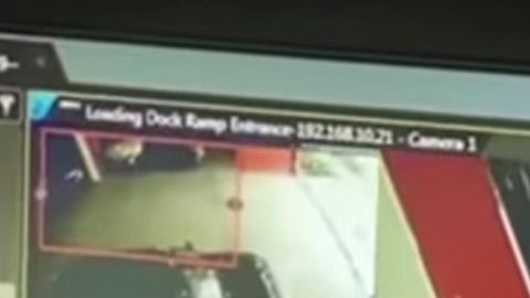 Captura de la cámara de videovigilancia, donde se ve al ladrón llevarse el automóvil.