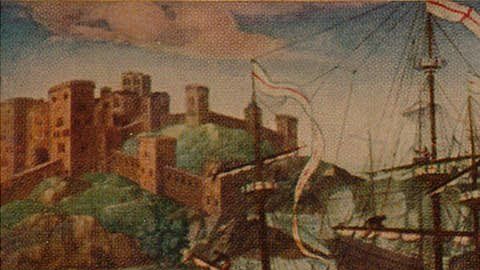 Pintura de "Aventuras por el mar del arte de los viejos tiempos", por Basil Lubbock.