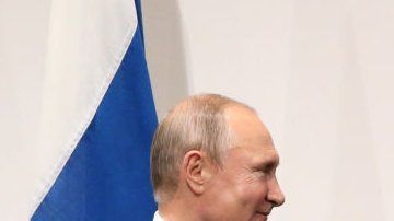 Vladimir Putin (izq.), Narendra Modi (centro) y Xi Jinping.