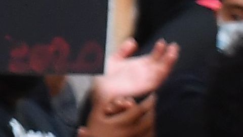 Los manifestantes pertenecían a un grupo más amplio que se había manifestado en Brooklyn.