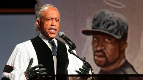 Al Sharpton tuvo un emotivo mensaje en el último adiós de George Floyd.