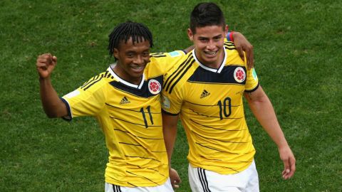 Juan Cuadrado y James Rodríguez