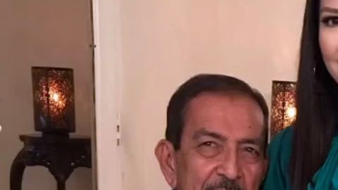 Ana Patricia Gámez junto a su papá