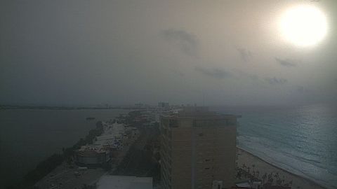 Polvo del Sahara en la Península de Yucatán.