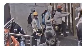 Destrozos captados en cámara