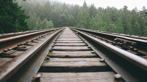 El joven se lanzó a un tren.