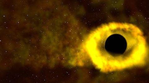 Cuando una estrella se acerca demasiado a un agujero negro, se desgarra en una corriente de gas.