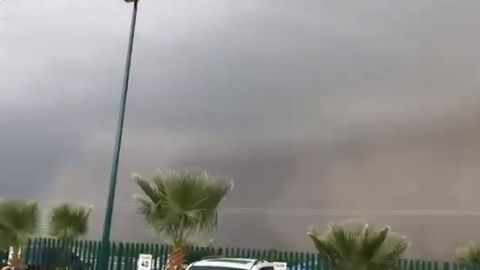 Nube de polvo en Torreón, Coahuila.
