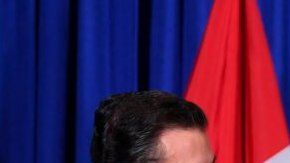 El expresidente mexicano Enrique Peña Nieto (izq.), Trump (centro) y Trudeau .