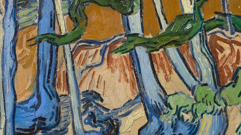 "Raíces de árboles" es probablemente la última obra que pintó Vincent Van Gogh.