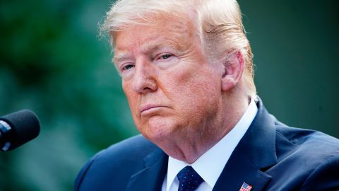 Washington (United States), 24/06/2020.- US President Donald J. Trump and Polish President Andrzej Duda (not pictured) hold a joint press conference in the Rose Garden of the White House in Washington, DC, USA, 24 June 2020. Duda, a conservative nationalist facing a tight re-election race back home, is the first foreign leader to visit the White House in more than three months. (Estados Unidos) EFE/EPA/JIM LO SCALZO