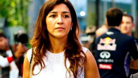 Bernie Ecclestone con su mujer, Fabiana Flosi.