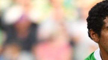 Soliola en un partido con Canberra Raiders.