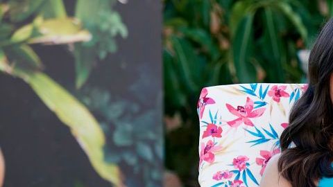 La modelo española Lucía Rivera en traje de baño.