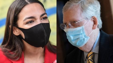 Ocasio-Cortez se dirigió al líder republicano en el Senado, Mitch McConnell.