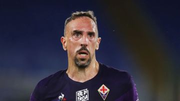Franck Ribery en un partido con Fiorentina.