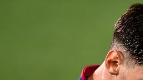 Lionel Messi en un partido con Barcelona.