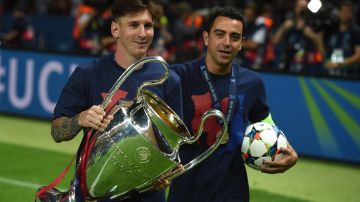 Lionel Messi y Xavi Hernandez