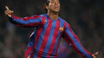 Ronaldinho en su etapa con el Barcelona.