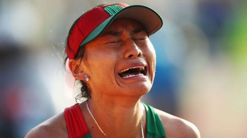 Lupita González tras conseguir su medalla de plata en Río 2016.