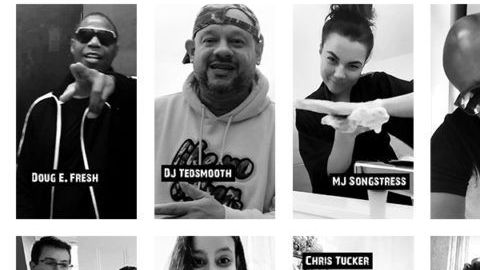 Latinos destacados de todas las áreas, como Gloria y Emilio Estefan, forman parte del video.