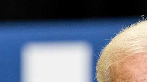 El exvicepresidente Joe Biden y el presidente Donald Trump.