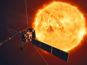 Imagen artística de la nave espacial Solar Orbiter de la ESA/NASA.