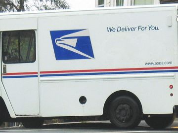 Un camión del Servicio de Correos de Estados Unidos.