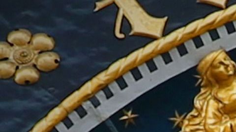 Reloj astronómico con los 12 signos.