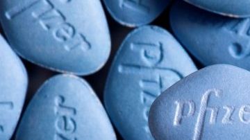Esta foto muestra la verdadera pastilla de Viagra que será vendida por Internet directamente a pacientes desde el  'website' de Pfizer.