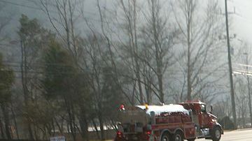 Los restos de un negocio de renta de autos tras el incendio en Gatlinburg, Tennessee. Brian Blanco/Getty Images