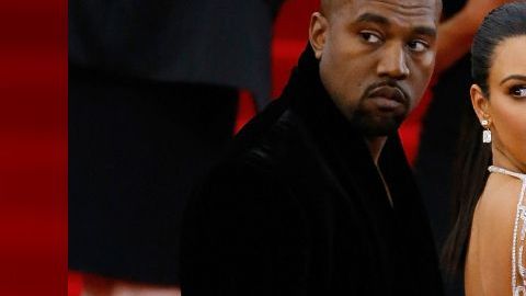 Kanye West y Kim Kardashian.