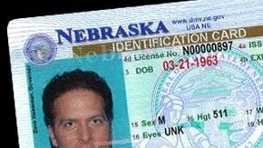 Ejemplo de licencia de manejo en Nebraska.