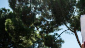 Marcha contra el uso de cubrebocas.