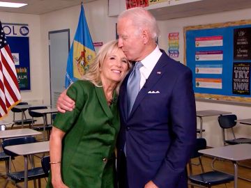 Joe Biden también elogió a su esposa.