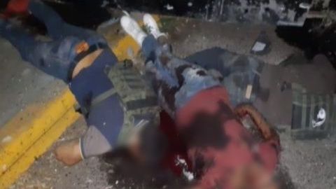 FOTOS: Así quedaron 7 sicarios tras atacar a policías en zona en disputa entre el CJNG y huachicoleros