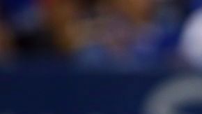 Reese McGuire en un partido con Toronto.