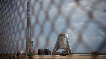 Un prototipo del cohete Starhopper de SpaceX, en Boca Chica, cerca de Brownsville, Texas, el 28 de septiembre de 2019.
