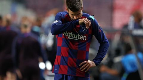 Gerard Piqué en un partido con Barcelona.