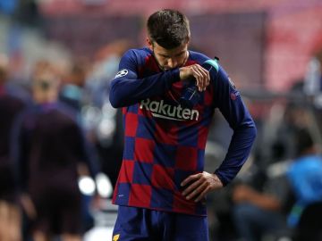Gerard Piqué en un partido con Barcelona.