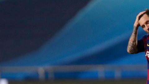 Lionel Messi poco pudo hacer en la derrota histórica del Barcelona.