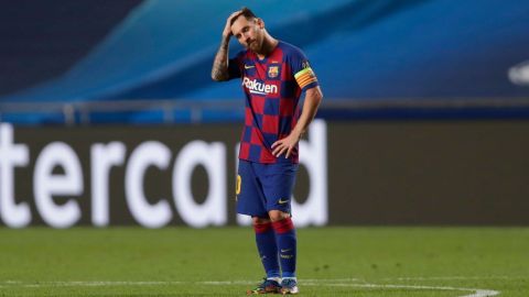 Lionel Messi poco pudo hacer en la derrota histórica del Barcelona.