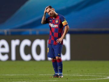 Lionel Messi poco pudo hacer en la derrota histórica del Barcelona.