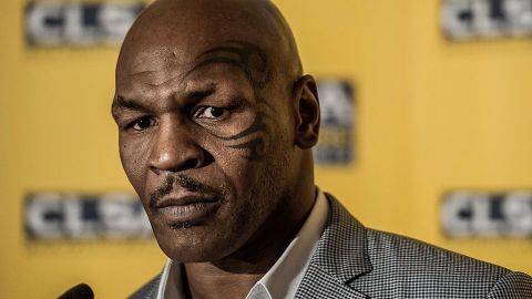 Mike Tyson y su tatuaje en el rostro.