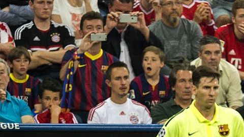 Lionel Messi y Pep Guardiola en el Barcelona.
