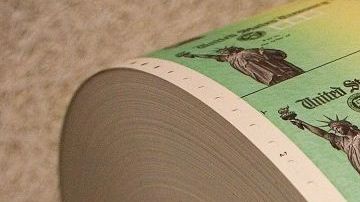 Economic Stimulus Package Tax Rebate Checks Printed