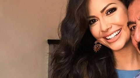 Ana Patricia Gámez junto a su padre