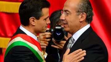 Enrique Peña Nieto y Felipe Calderón.