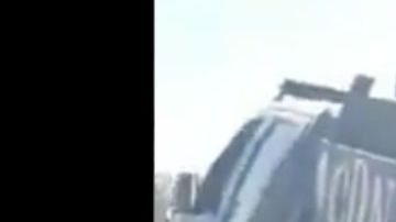 Foto Captan imagen demoniaca en troca en llamas tras enfrentamiento del Cártel del Noreste