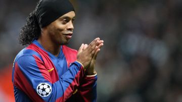 Ronaldinho durante sus épocas de héroe en Barcelona.